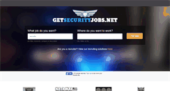 Desktop Screenshot of getsecurityjobs.net